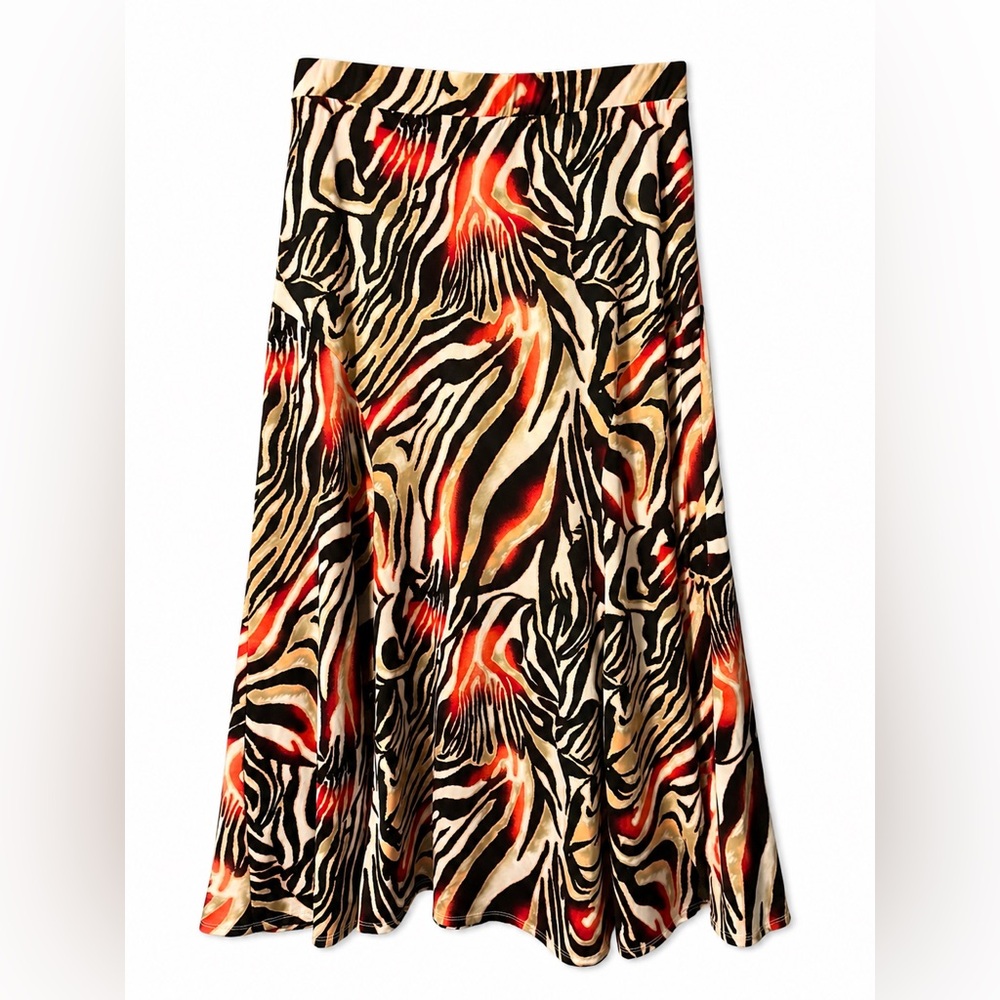 Ashley Stewart Multicolor Zebra Print Skirt